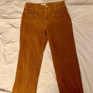 Corduroy Straight Leg Utility Pants Caramel Tan
